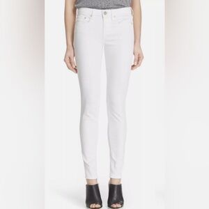 Vince 5 Pocket Skinny Women's Crisp White Skinny Jeans with Raw Hem